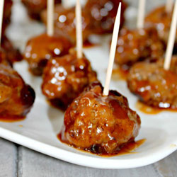 Healthy Holiday Appetizers - Turkey Cranberry Meatballs